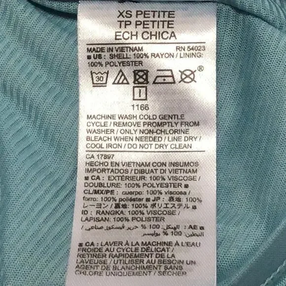 Old Navy Blue/Green Boho Paisley Floral Dress Size XS Petite - Picture 11 of 12